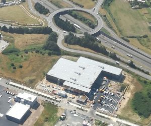 Loiretech Bouguenais vue du ciel, au décollage de l'aéroport Nantes-Altantique